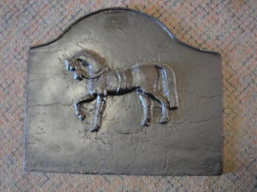 French Empire horse fireback 