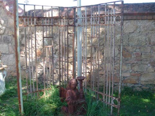 Antique pair French gates hot rivetted 