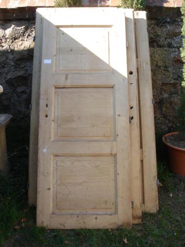 Antique Solid stripped Irish pine door 