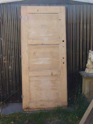 Antique Solid stripped Irish pine door 