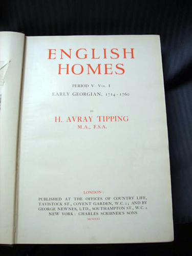 English Homes 1714-1760 by Tipping 1921