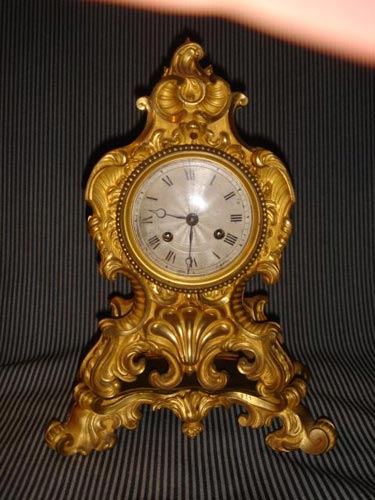 Ornate rococo French Ormolu clock