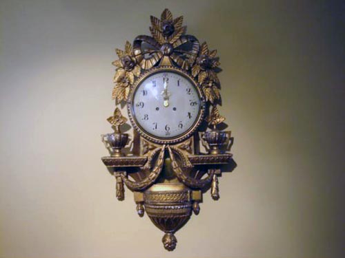 Gilt Stockholm Cartel clock 1810-1820