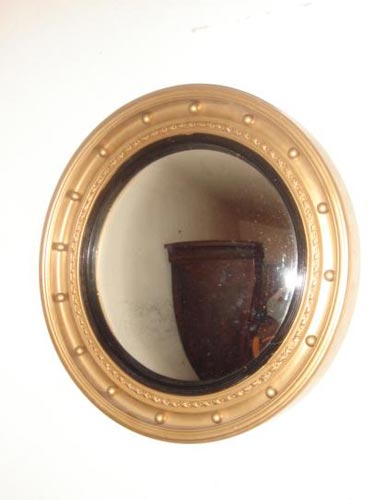 Gilt regency style convex mirror 1930