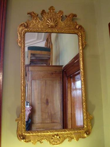 Antique Chippendale watergilt mirror