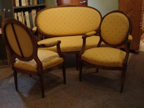 3 Pce Louis XVI antique lounge suite