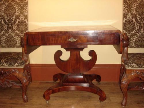 Swedish Empire Mahogany sofa table