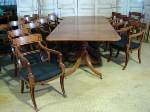 Large Regency style dining suite