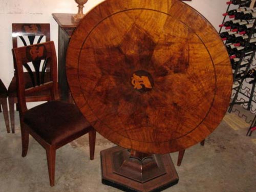Rare Biedermeier five piece suite walnut