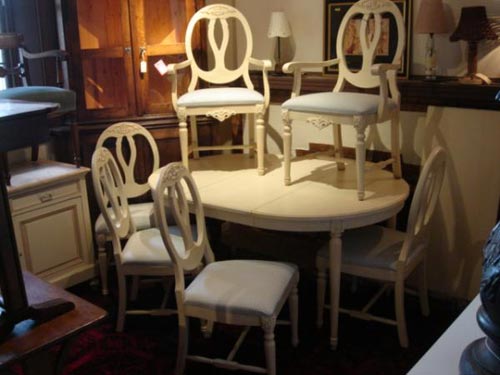 Swedish made Gustavian Dining setting