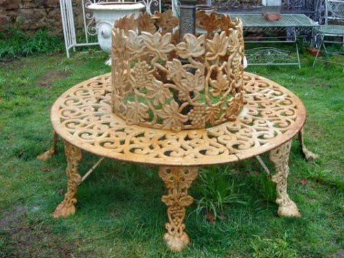 Coalbrookdale style circular tree bench