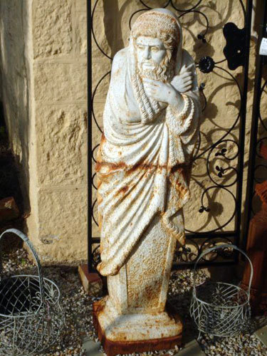 Large cast iron Caryatid Statue winter
