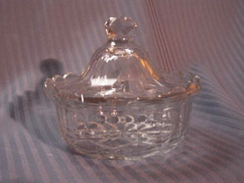 Georgian glass lidded bon bon bowl 1800