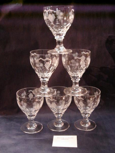Six crystal William Yeoward rummers
