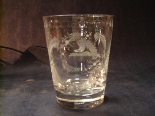 Fine engraved loving tumbler W Yeoward