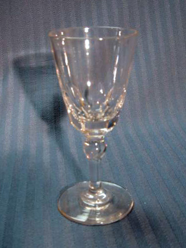 Victorian cut glass sherry glass