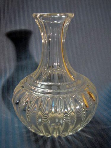 French Molded and cut glass wine carafe