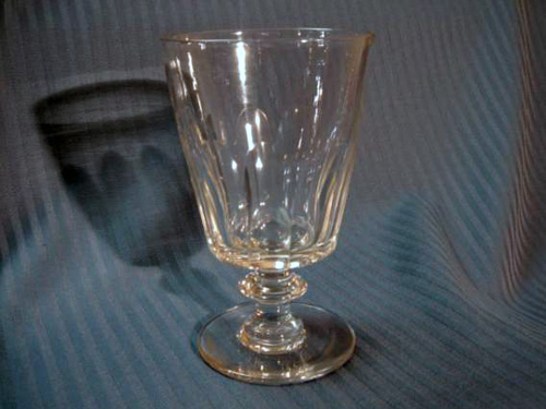 Antique Georgian large cut glass goblet