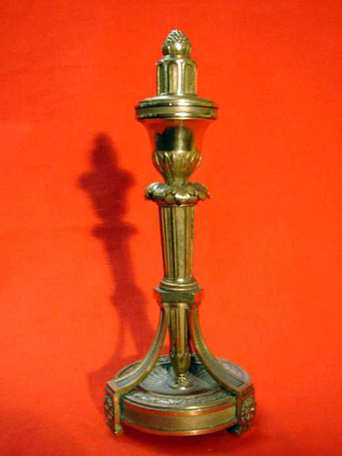 Ormolu gilt bronze Louis XVI candlestick