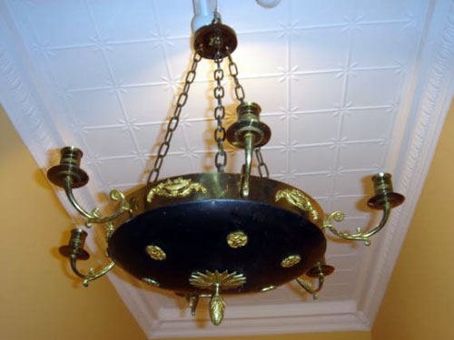 Empire period Ormolu hanging lamp