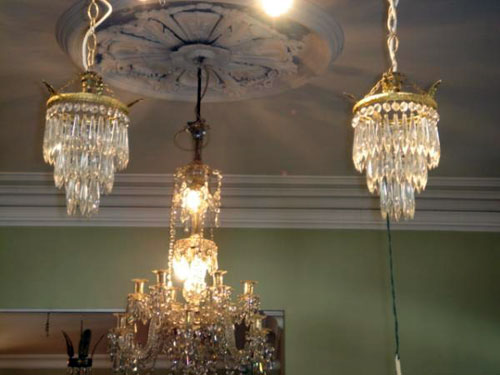 Pr french ormolu and crystal chandeliers