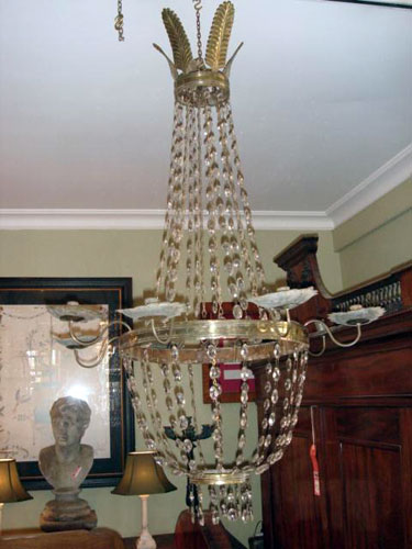 Pair grand Italian 1800's chandeliers
