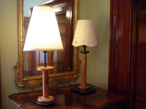 Industrial vintage bobbin lamp
