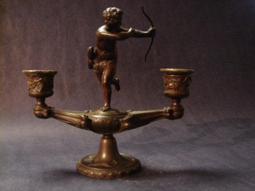 Napoleon III French bronze candelabra