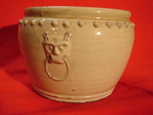 Glazed Chinese wine urn