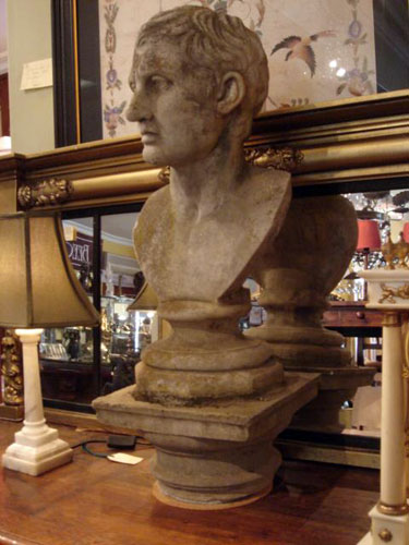 Antique carved bust of Augustus