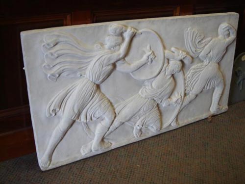 Bas relief of a gladiator scen