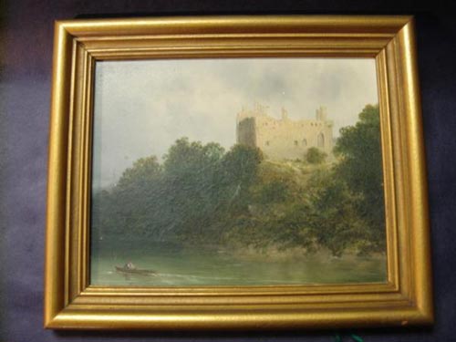 Oil of castle by Jd Moultray