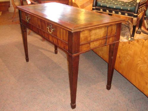 Continental Mahogany two drawer desk