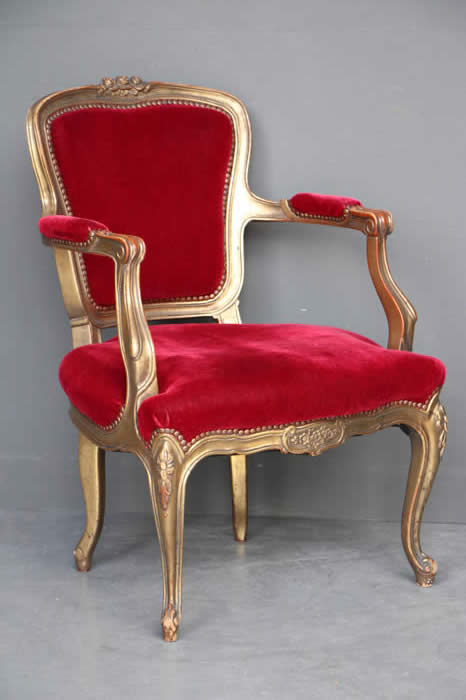 1930s Louis XV Needlepoint Fauteuil Armchair