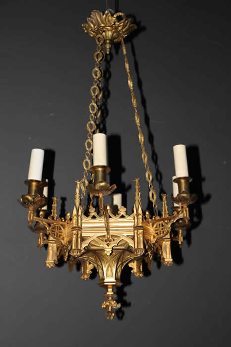 Rare Antique Dutch Brass 12 arm Chandelier 18th.C. electrified